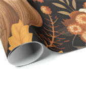 Oogst Pumpkins en Autumn Leaves Cadeaupapier (Rol Hoek)