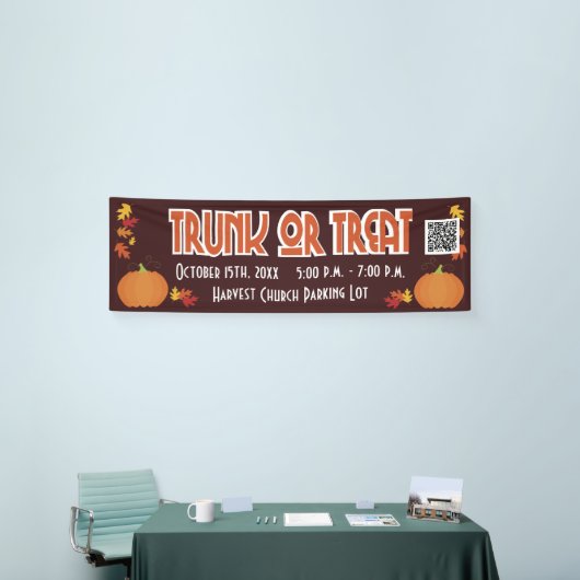 Oogst QR Code Trunk of Treat Spandoek (Beurs)