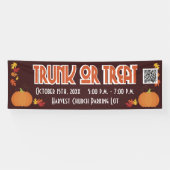 Oogst QR Code Trunk of Treat Spandoek (Horizontaal)