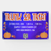 Oogst QR Code Trunk of Treat Spandoek (Horizontaal)