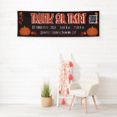 Oogst QR-code Trunk or Treat Spandoek (Insitu)