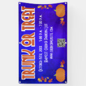 Oogst QR Code Trunk or Treat  Spandoek (Verticaal)