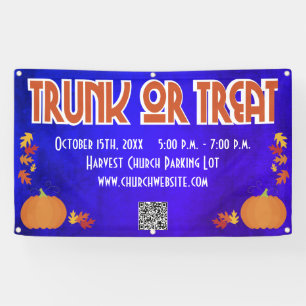Oogst QR Code Trunk or Treat Spandoek
