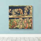 Oogst, Rijnschool Canvas Afdruk (Insitu (Houten vloer))