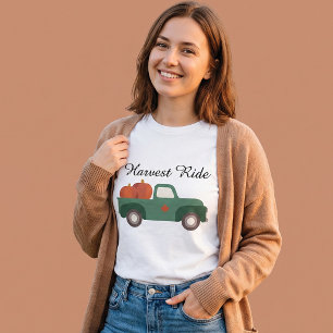 Oogst Rit Pompoen Vrachtwagen T-shirt