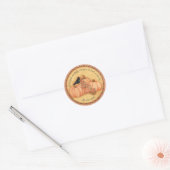 Oogst Rond Ronde Sticker (Envelop)