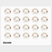 Oogst Rustic Fall Wedding Ronde Sticker (Vel)