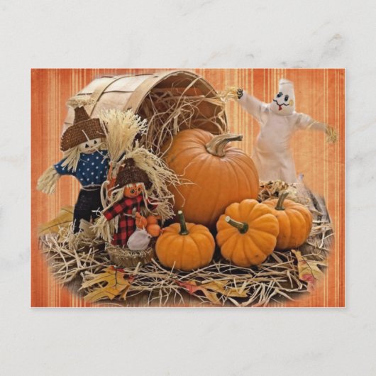 Oogst Scarecrows en Ghost Briefkaart (Voorkant)