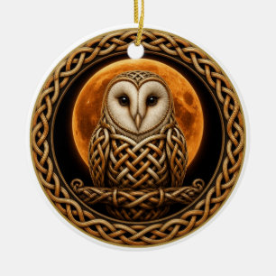 Oogst Schuur Uil Familieboerderij Thanksgiving Orn Keramisch Ornament