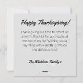 Oogst Sinaasappel Kattenpompoen Herfst Thanksgivin Feestdagenkaart (Achterkant)