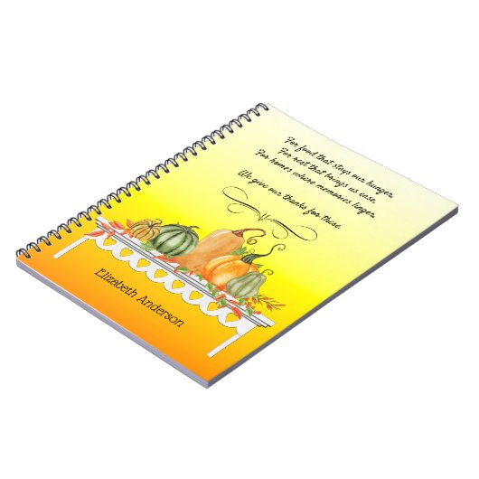 Oogst Tafeltje Thankful Blessing Spiral Notitieboe Notitieboek (Linkerzijde)