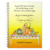 Oogst Tafeltje Thankful Blessing Spiral Notitieboe Notitieboek (Voorkant)