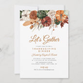 oogst thanksgiving diner kaart (Voorkant)