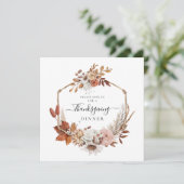 Oogst Thanksgiving-diner met herfstbladeren Kaart (Staand voorkant)
