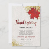 Oogst Thanksgiving dinerfeest Kaart (Voorkant)