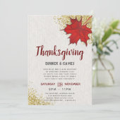 Oogst Thanksgiving dinerfeest Kaart (Staand voorkant)