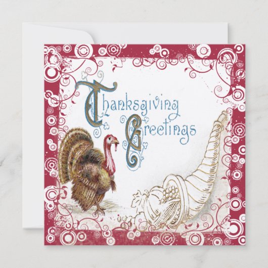 oogst Thanksgiving Invitaties in het binnenste Kaart (Voorkant)