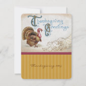 oogst Thanksgiving Invitaties in het binnenste Kaart (Achterkant)