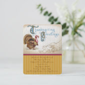 oogst Thanksgiving Invitaties in het binnenste Kaart (Staand voorkant)