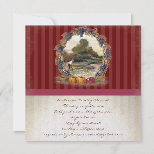  oogst Thanksgiving Invitaties in het binnenste Kaart (Voorkant)