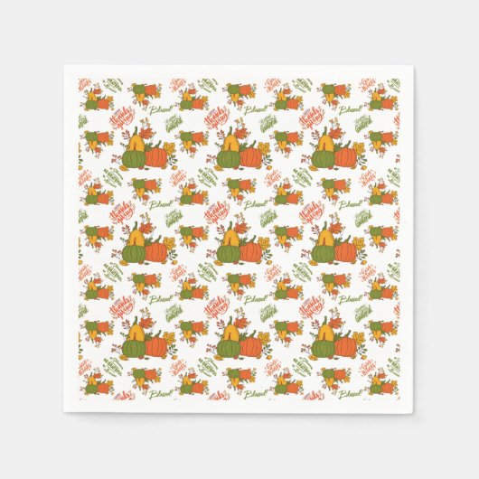 Oogst Thanksgiving Papier Servet (Voorkant)