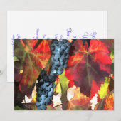 Oogst tijddruiven en bladeren kaart (Voorkant / Achterkant)