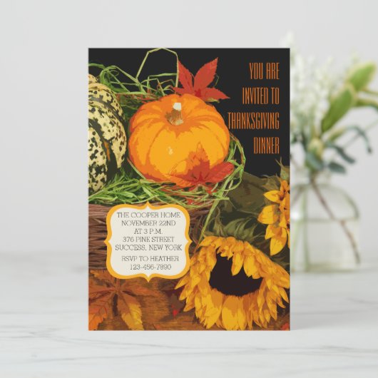 Oogst-tijduitnodiging Kaart (Staand voorkant)