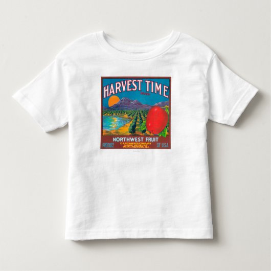 Oogst Time Apple Label - Yakima, WA Kinder Shirts (Voorkant)