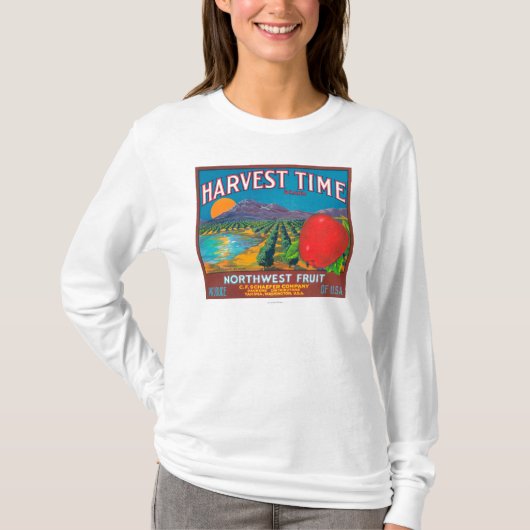 Oogst Time Apple Label - Yakima, WA T-shirt (Voorkant)