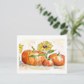 Oogst Time Waterverf Briefkaart (Staand voorkant)