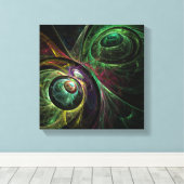 Oogst tot Abstracte kunst Zwart-wit Canvas Afdruk (Insitu (Houten vloer))