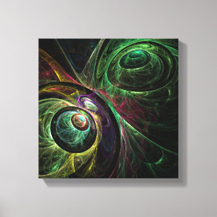 Oogst tot Abstracte kunst Zwart-wit Canvas Afdruk