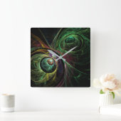 Oogst tot oog Abstract Art Square Vierkante Klok (Huis)
