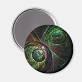 Oogst tot oog Abstracte art Round Magnet (Voorkant / Achterkant)