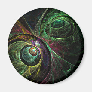 Oogst tot oog Abstracte art Round Magnet