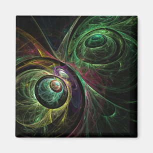 Oogst tot oog Abstracte kunst Square Magnet