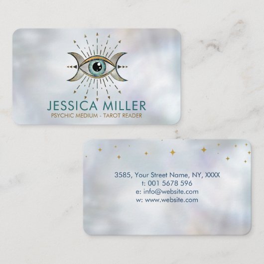 Oogst - Triple Moon - Gemstone and gold Business C Visitekaartje (Voorkant / Achterkant)