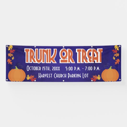 Oogst Trunk of Treat Banner (Horizontaal)