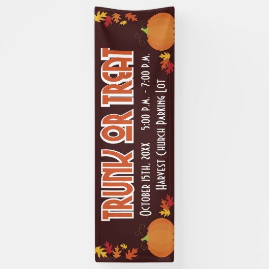 Oogst Trunk or Treat Spandoek (Verticaal)