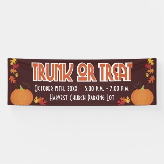 Oogst Trunk or Treat Spandoek (Horizontaal)