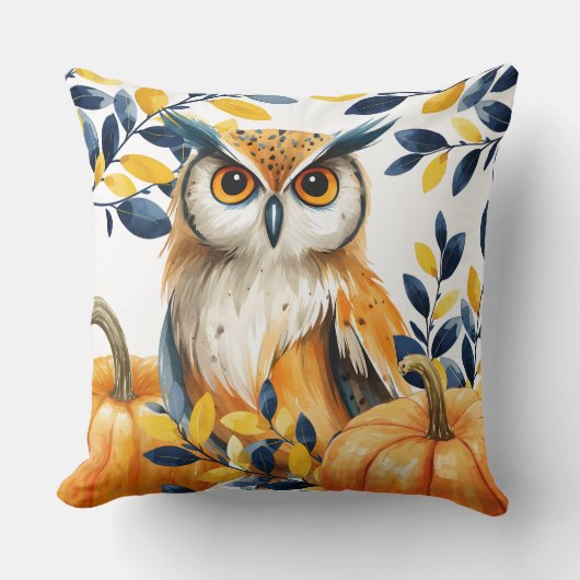 Oogst Uil & Herfst Glow Omkeerbaar Kussen (Voorkant)