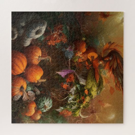 Oogst van Dankbaarheid Thanksgiving Schilderen Legpuzzel (Horizontaal)