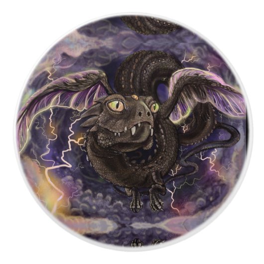 Oogst van de draak van het Storm Keramische Knop (Voorkant)