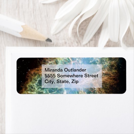 Oogst van de krabbennevel, ZGOS, Adres Etiket (Insitu)