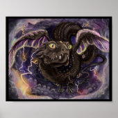 Oogst van de Storm Dragon Art Poster (Voorkant)