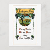 Oogst van druiven en Thanksgiving Feestdagenkaart (Voorkant)