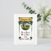 Oogst van druiven en Thanksgiving Feestdagenkaart (Staand voorkant)