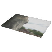 Oogst van een appelgrijs paard snijplank (Hoek)