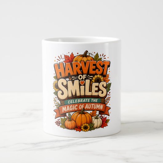 Oogst van Glimlach Grote Koffiekop (Voorkant)