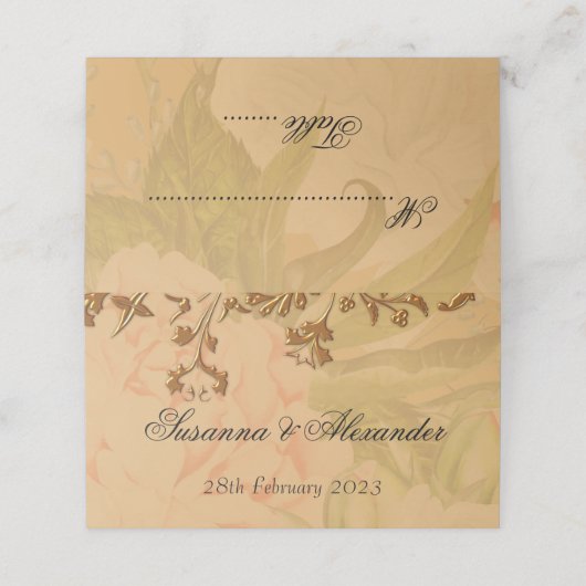 Oogst van gouden ponden en gouden scrollers Boho W Plaatskaartje (Buitenkant ongevouwen)